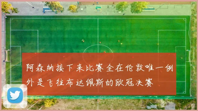 阿森纳接下来比赛全在伦敦唯一例外是飞往布达佩斯的欧冠决赛